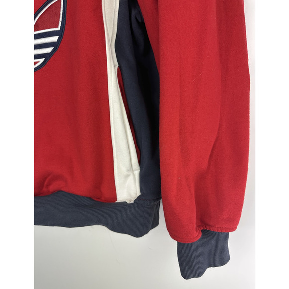 Adidas Originals Trefoil Red Navy SAMPLE Hoodie Hooded Sweatshirt Rare Prototype - Picture 6 of 16
